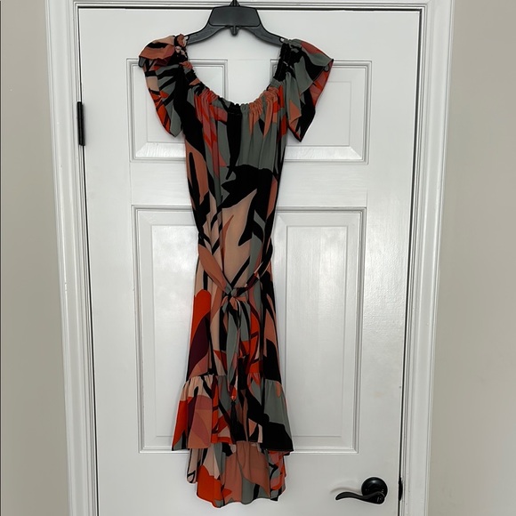 Elegant Multicolor Ruffle Dress - Picture 2 of 6